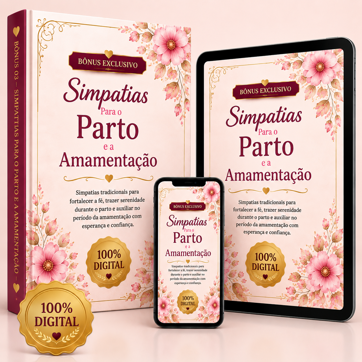 Mockup do bônus Simpatias Para o Parto e a Amamentação